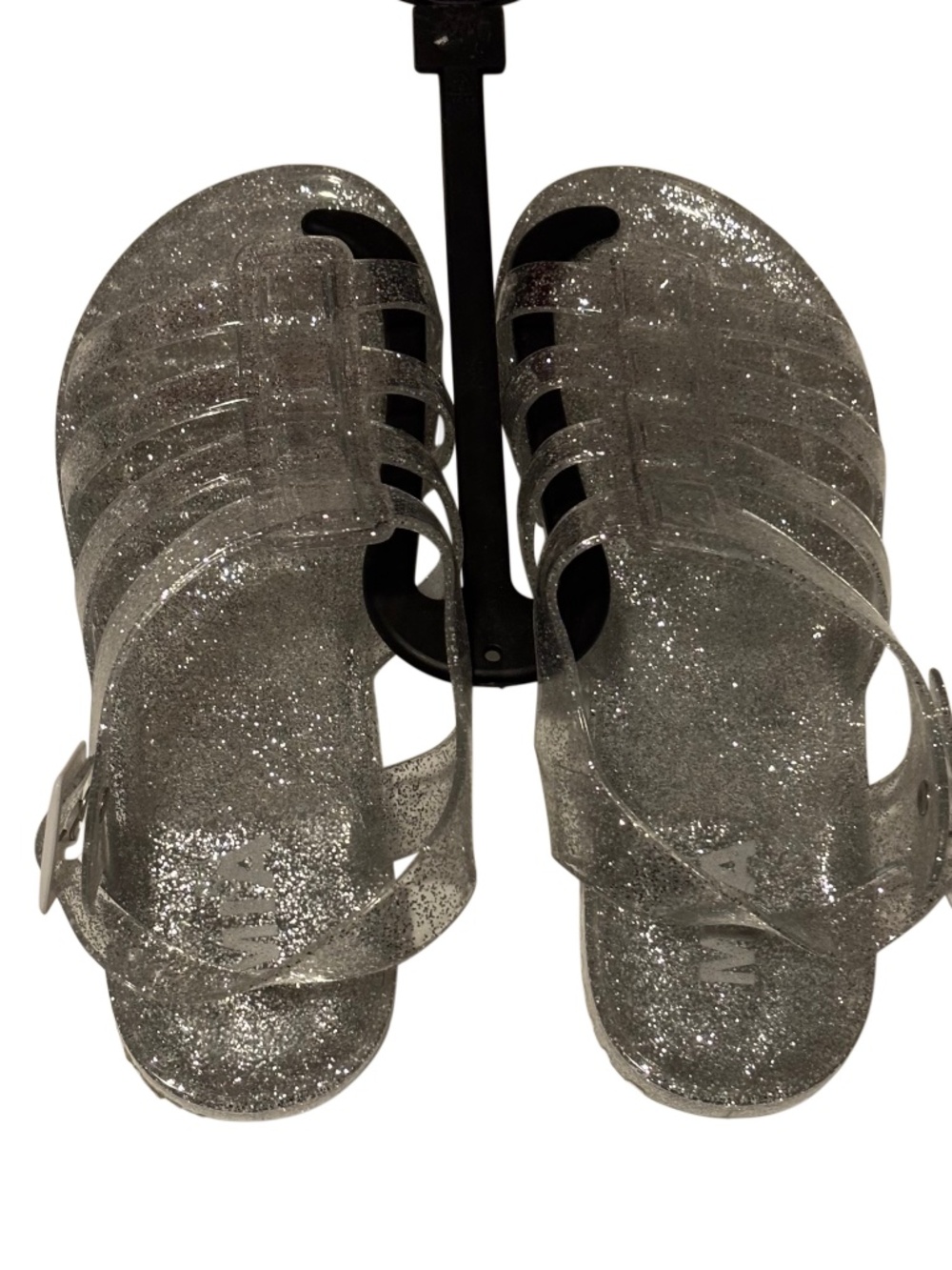 Mia Glitter Clear Jelly Strap Sandals Sz 8M NWOT